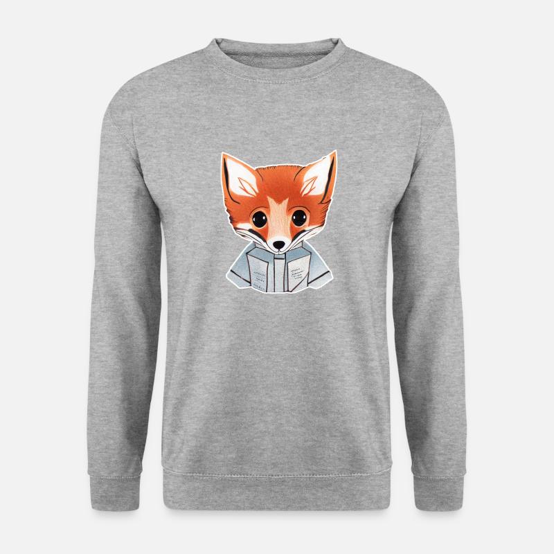 süßer Fuchs 2 - Unisex Pullover - Weißgrau meliert