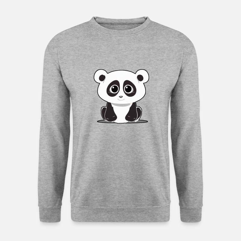 adorable Panda - Unisex Pullover - Weißgrau meliert