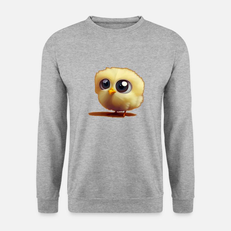 Kücken 7 - Unisex Pullover - Weißgrau meliert