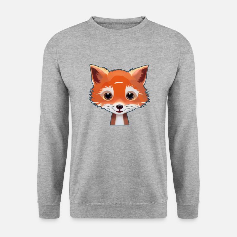 süßer Fuchs - Unisex Pullover - Weißgrau meliert