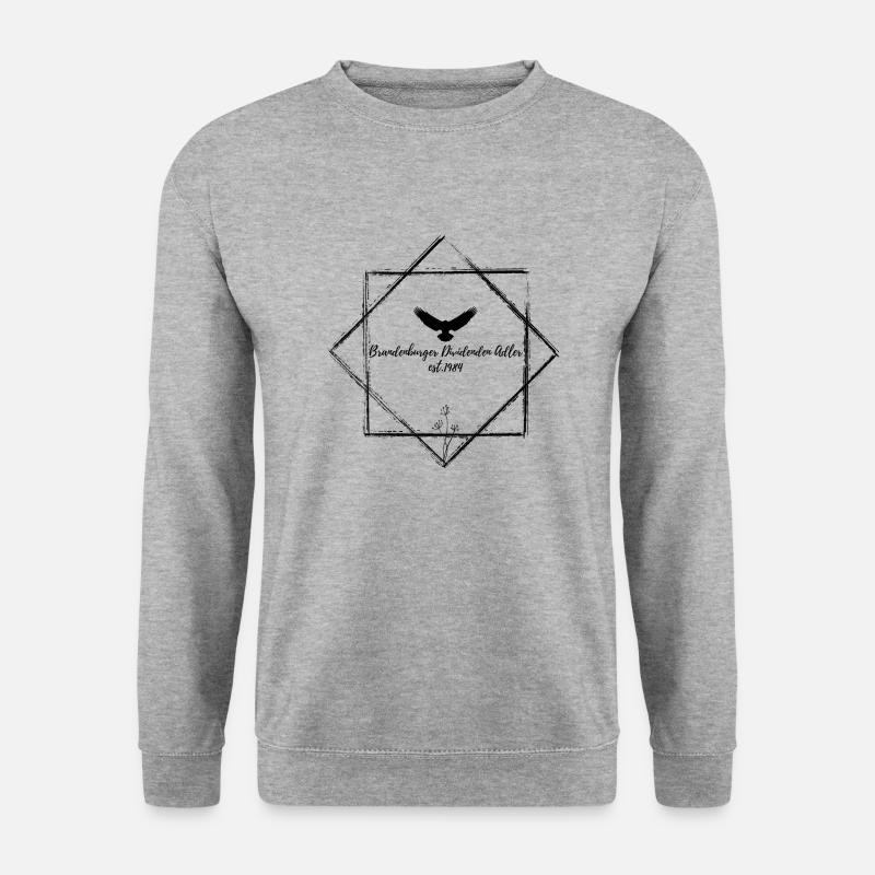Spreewald Brandenburger Dividenden Adler - Unisex Pullover - Weißgrau meliert