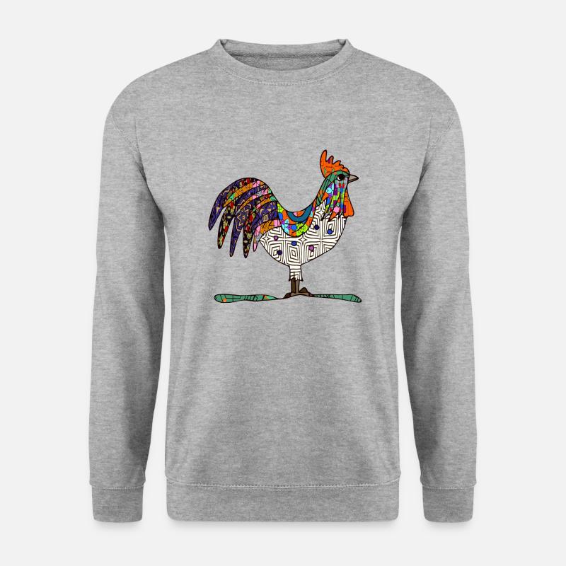 Vogel - Unisex Pullover - Weißgrau meliert