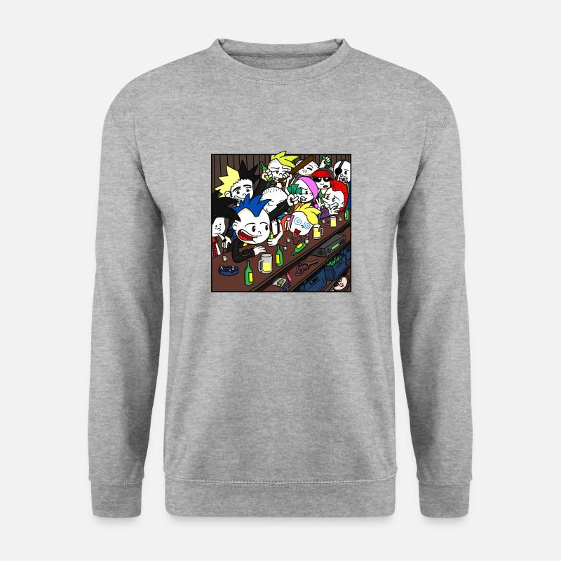 Lokalrunde - Unisex Pullover - Weißgrau meliert
