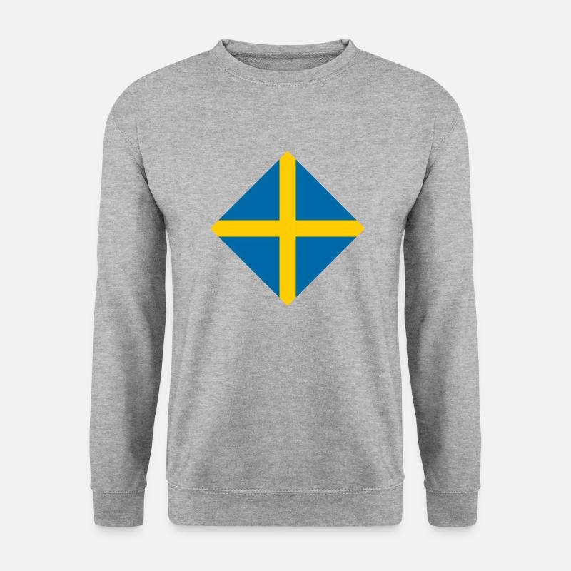 Schweden - Unisex Pullover - Weißgrau meliert