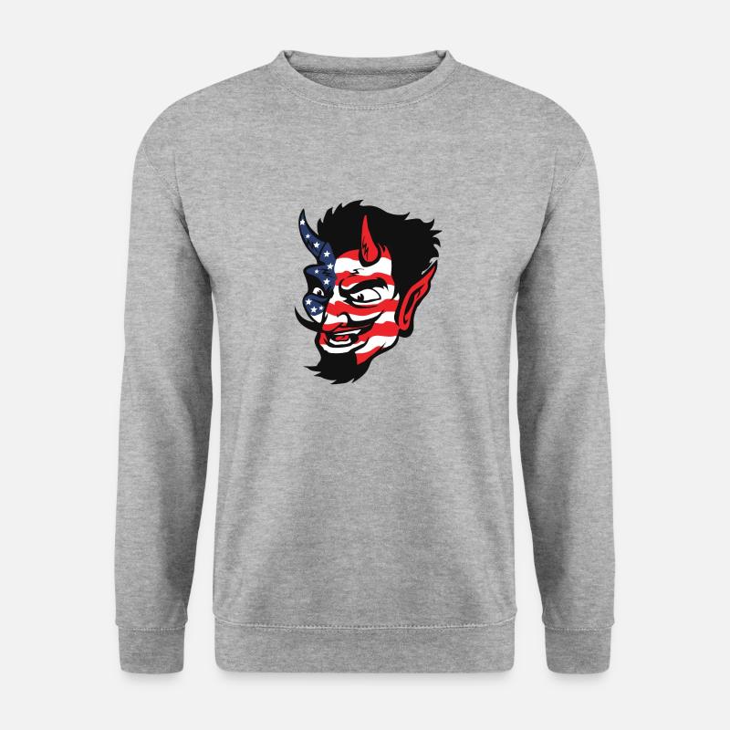 Cartoon - American Devil - pos - Unisex Sweatshirt - salt & pepper