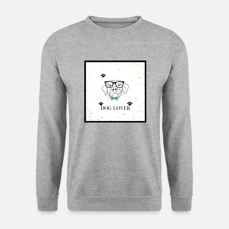 HUNDLIEBHABER WOF - Unisex Pullover - Weißgrau meliert