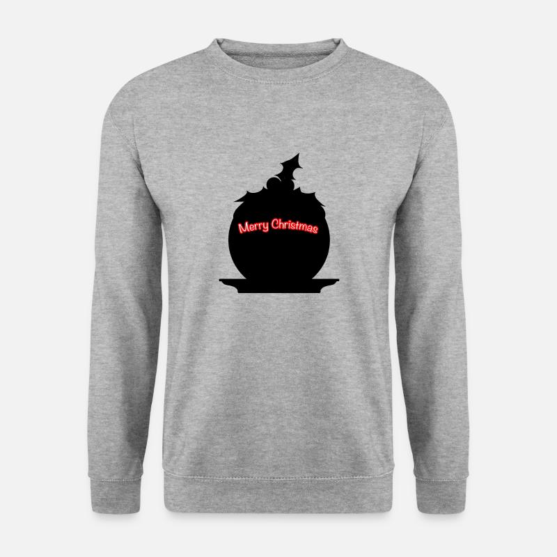 Christmas Pudding SIlhouette - Unisex Sweatshirt - salt & pepper