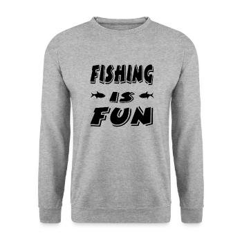 Pêche - Sweat-shirt Unisexe - gris chiné - Devant - Alina (178cm) & Michal (187cm)
