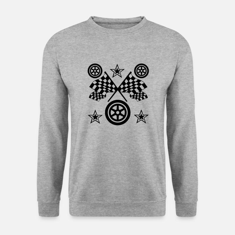 Auto - Unisex Pullover - Weißgrau meliert