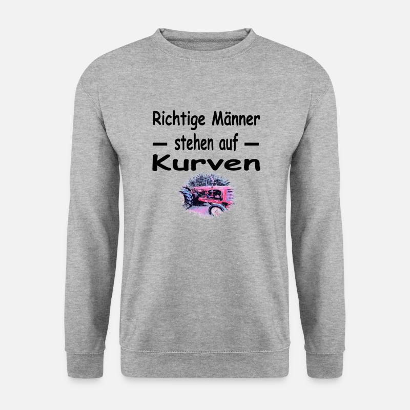 Traktor - Unisex Pullover - Weißgrau meliert