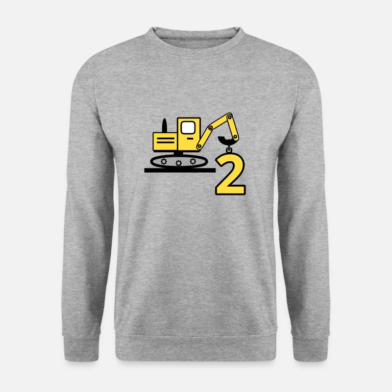 Bagger - Unisex Pullover - Weißgrau meliert