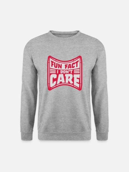 I don't care fact - Unisex Sweatshirt - salt & pepper