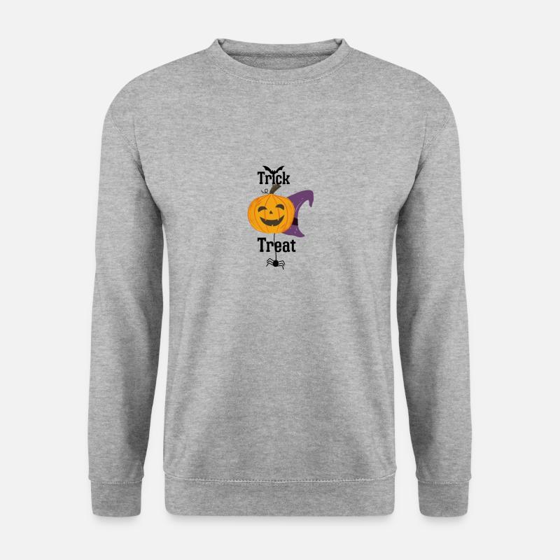 Füllung oder Leckereien - Unisex Pullover - Weißgrau meliert
