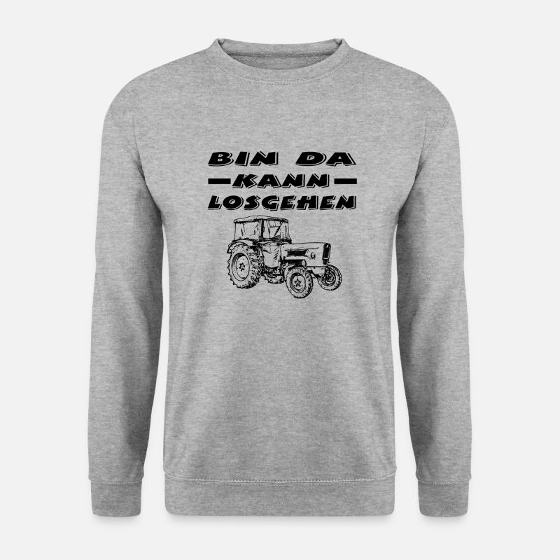 Traktor - Unisex Pullover - Weißgrau meliert