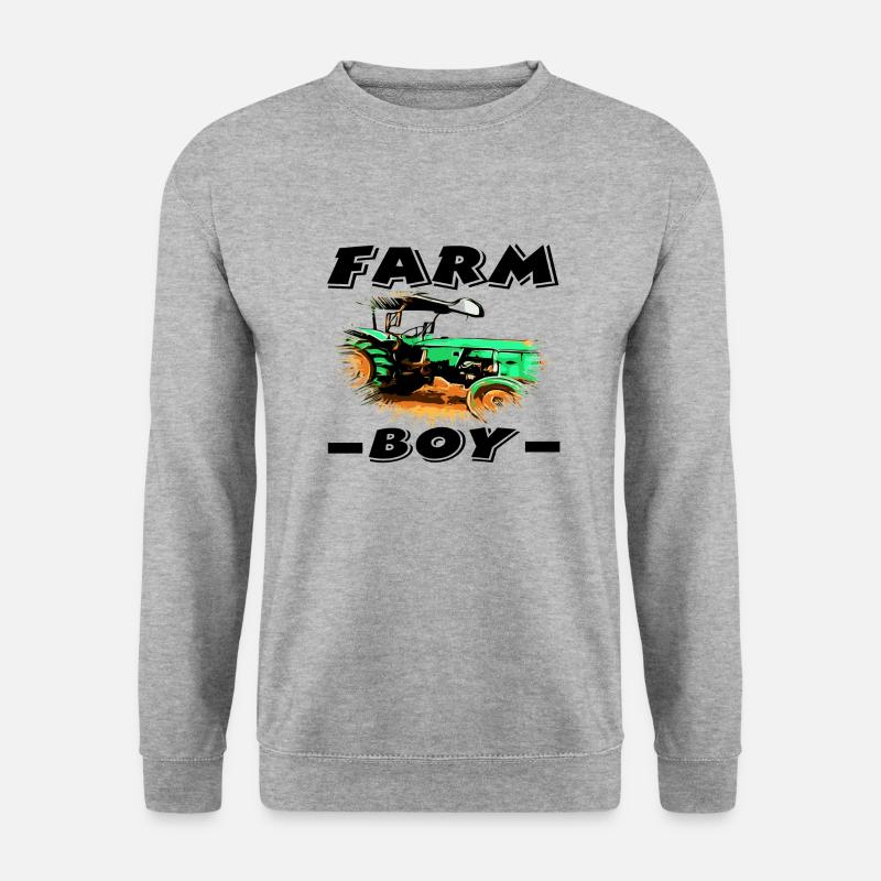 Bauernhof - Unisex Pullover - Weißgrau meliert