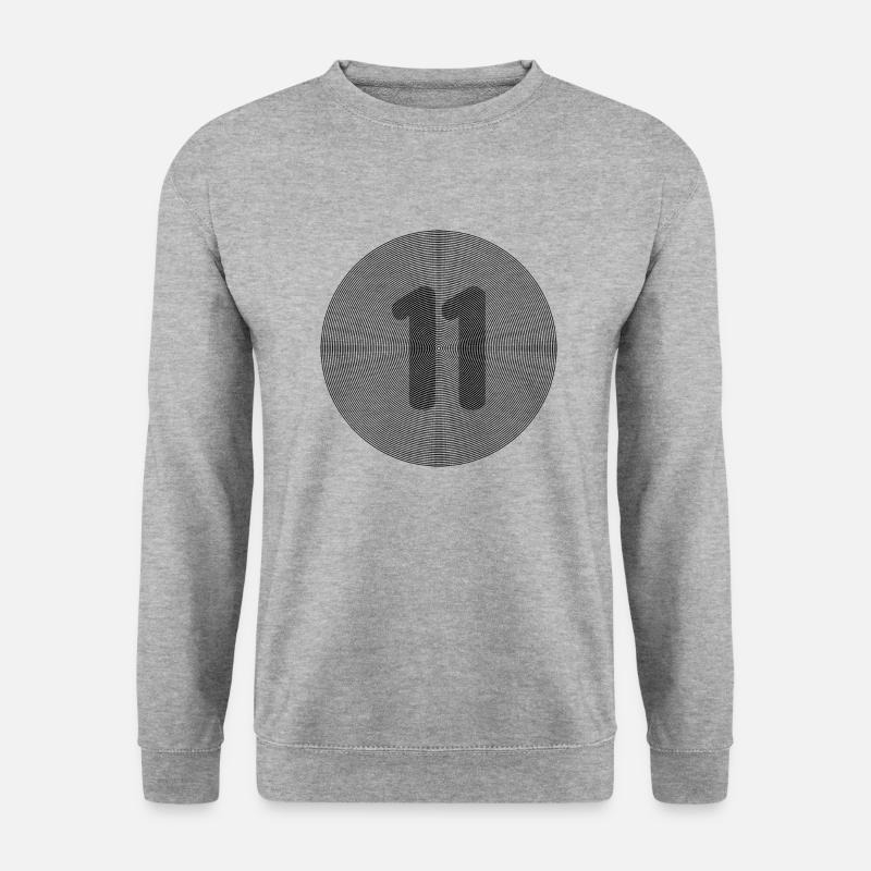 11 - Unisex Pullover - Weißgrau meliert