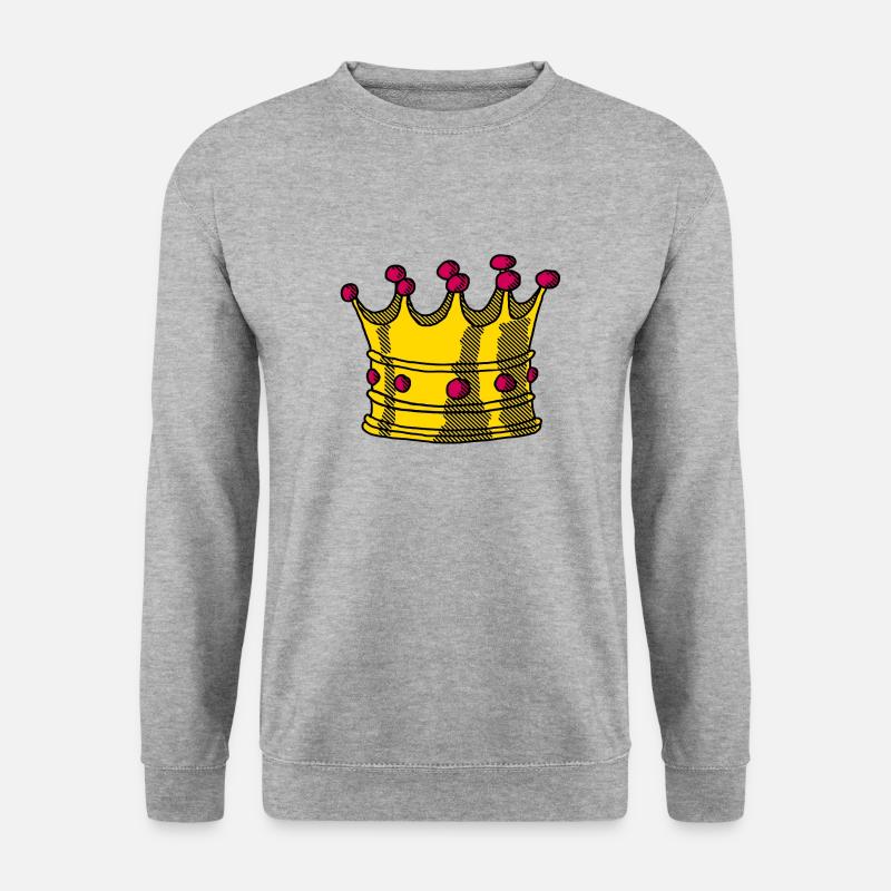 Krone - Unisex Pullover - Weißgrau meliert