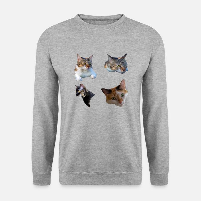 Katzenkätzchen - Unisex Pullover - Weißgrau meliert