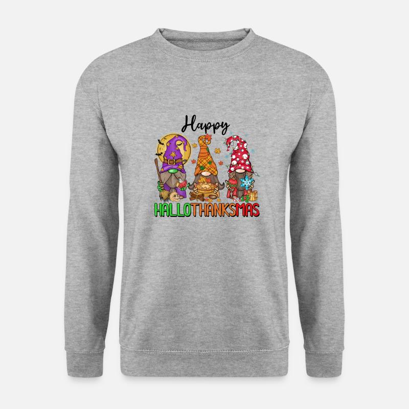 Frohe Hallothanksmas - Unisex Pullover - Weißgrau meliert