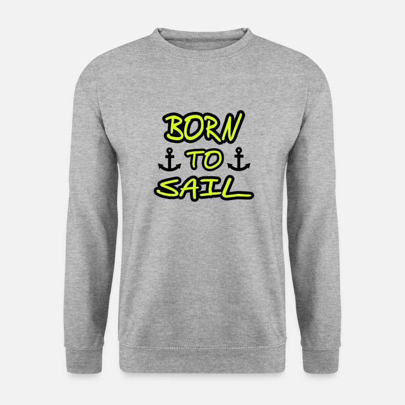 Segeln - Unisex Pullover - Weißgrau meliert