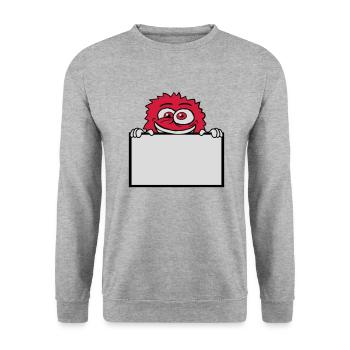 Signe montrer monstre fou - Sweat-shirt Unisexe - gris chiné - Devant - Alina (178cm) & Michal (187cm)