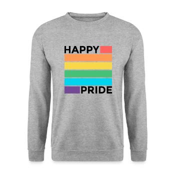 LGBTQIA Pride Love is Love Gay Pride CSD - Sweat-shirt Unisexe - gris chiné - Devant - Alina (178cm) & Michal (187cm)