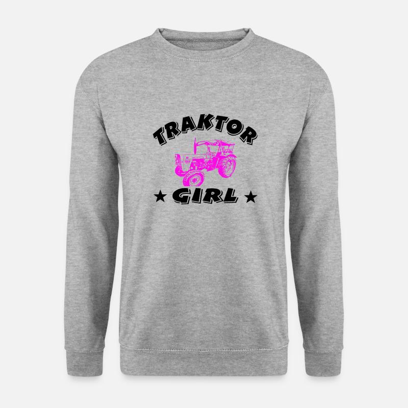 Traktor - Unisex Pullover - Weißgrau meliert