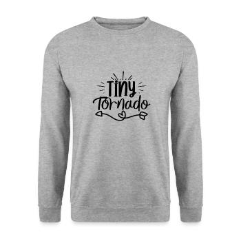 Tiny Tornado - Unisex Sweatshirt - salt & pepper - Front - Alina (178cm) & Michal (187cm)