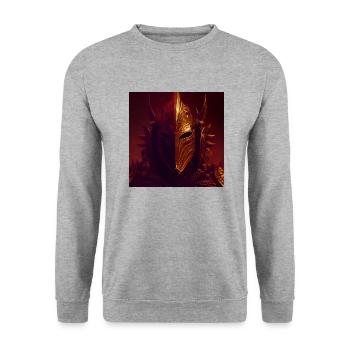 Armored Knight - Unisex Pullover - Weißgrau meliert - Vorne - Alina (178cm) & Michal (187cm)