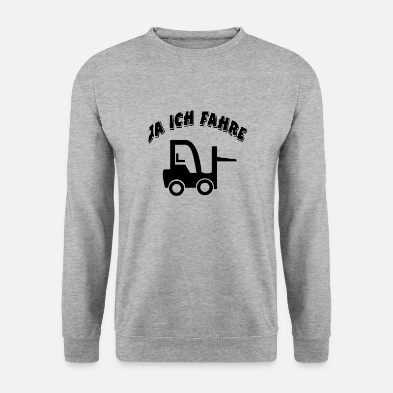 Gabelstapler - Unisex Pullover - Weißgrau meliert