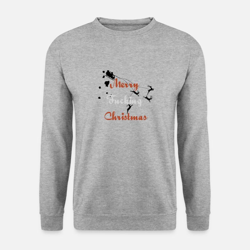 Frohe Weihnachten - Unisex Pullover - Weißgrau meliert