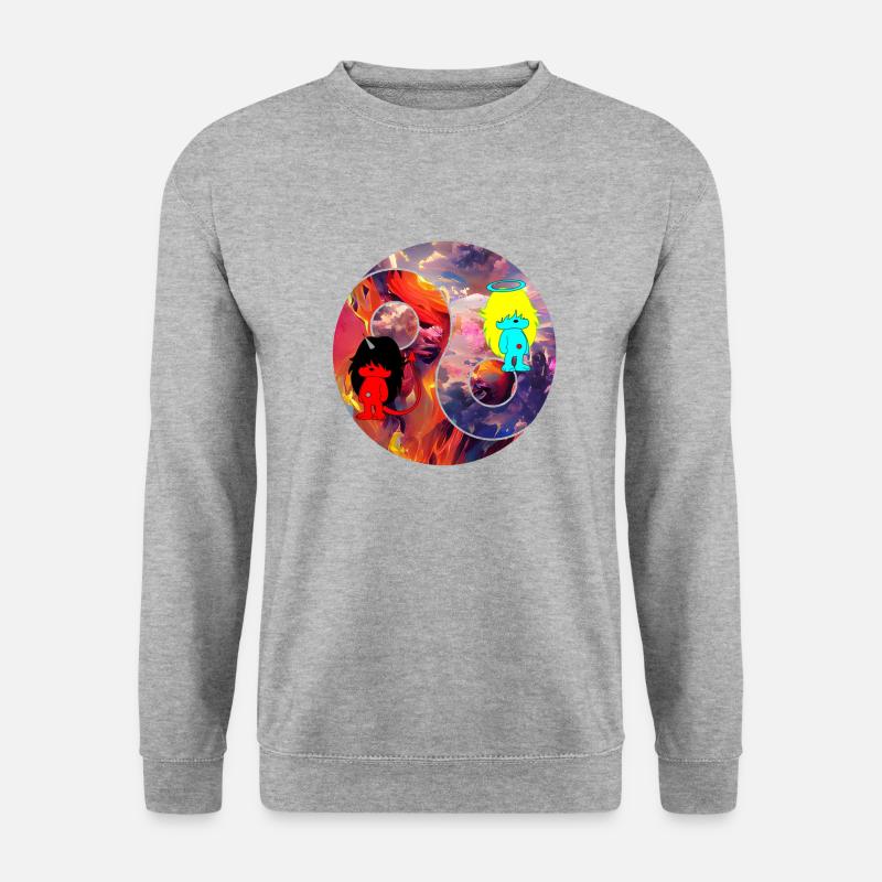Unmögliche Balance - Unisex Pullover - Weißgrau meliert
