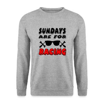 Car - Unisex Sweatshirt - salt & pepper - Front - Alina (178cm) & Michal (187cm)