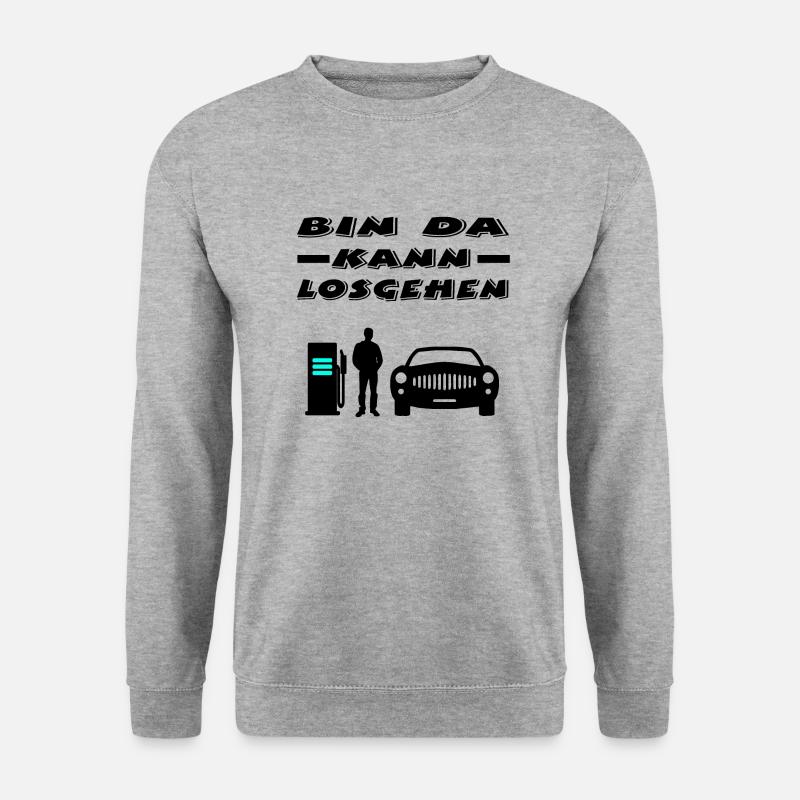 Auto - Unisex Pullover - Weißgrau meliert