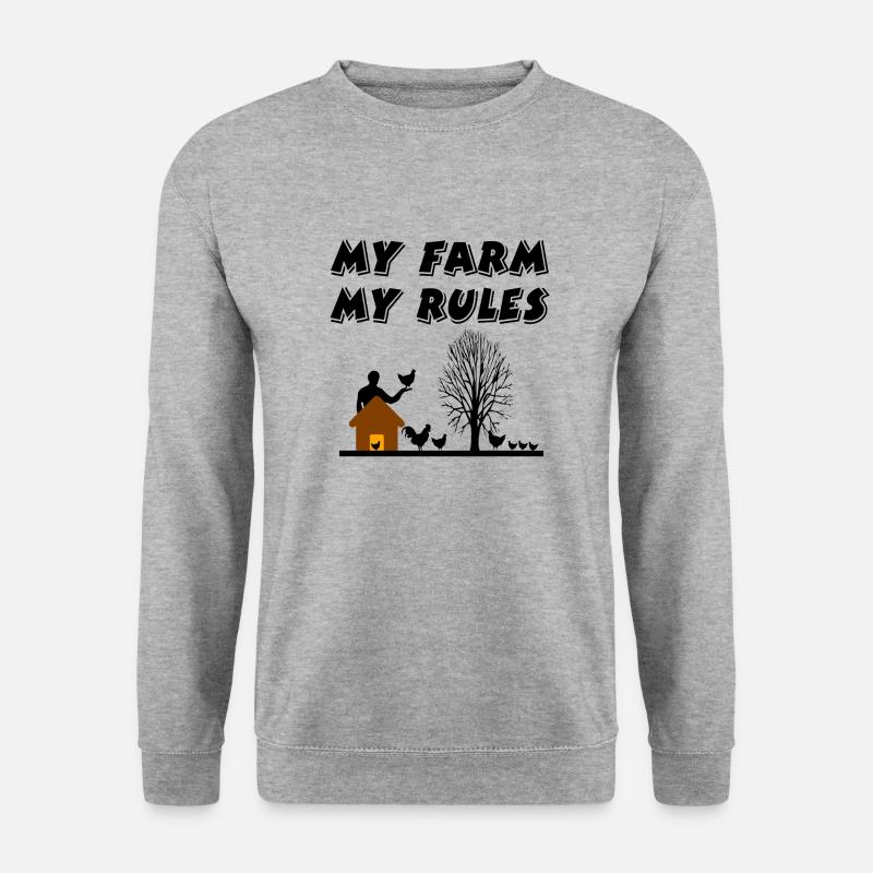 Bauernhof - Unisex Pullover - Weißgrau meliert