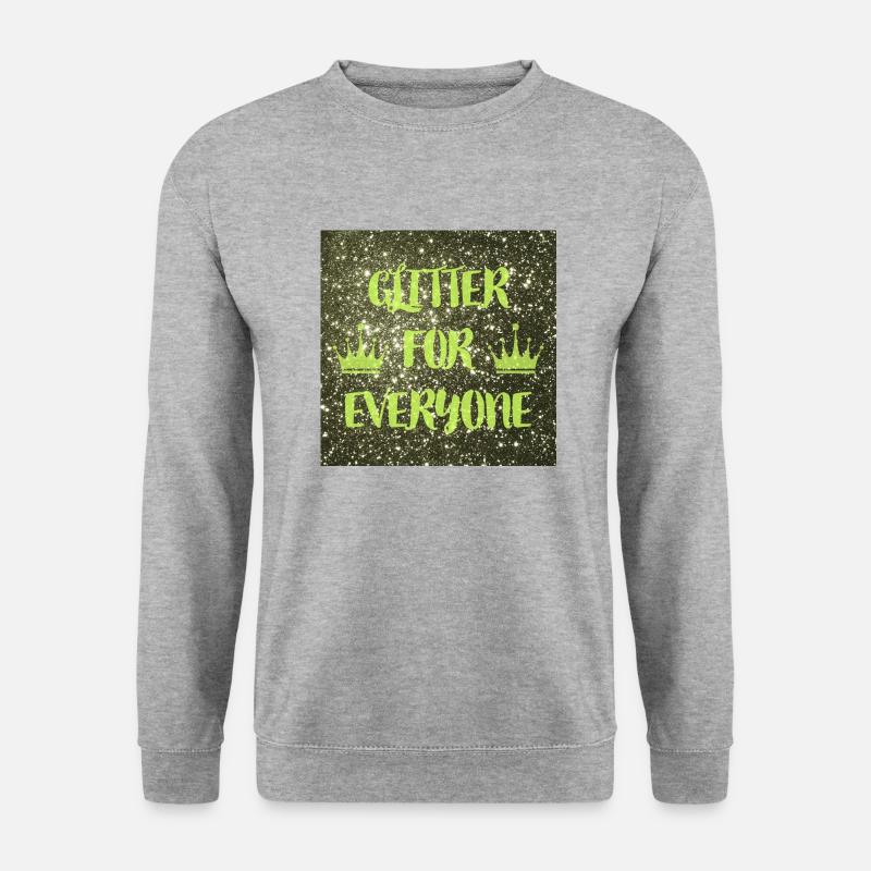 Glitter, Glitzer, Funkeln - Unisex Pullover - Weißgrau meliert