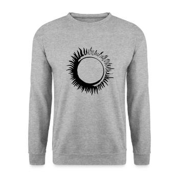 Sun Summer Watercolor Nature Beach Sky Vector - Unisex Sweatshirt - salt & pepper - Front - Alina (178cm) & Michal (187cm)