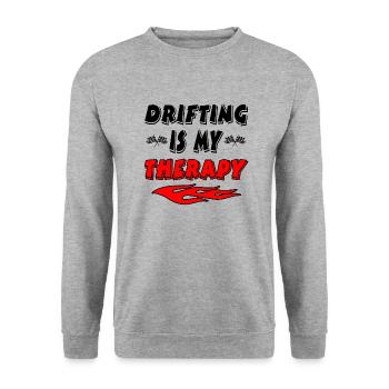 Car - Unisex Sweatshirt - salt & pepper - Front - Alina (178cm) & Michal (187cm)