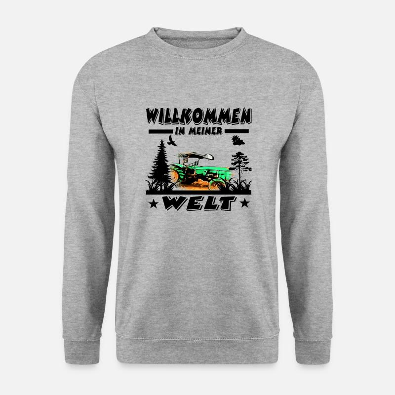 Traktor - Unisex Pullover - Weißgrau meliert