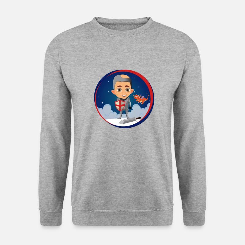 Kopfhelm Therapie Ritter - Unisex Pullover - Weißgrau meliert