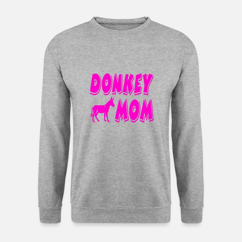 Esel - Unisex Pullover - Weißgrau meliert