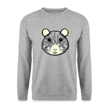 Hamster mignon animal rongeur animaux drôle animal 6 - Sweat-shirt Unisexe - gris chiné - Devant - Alina (178cm) & Michal (187cm)
