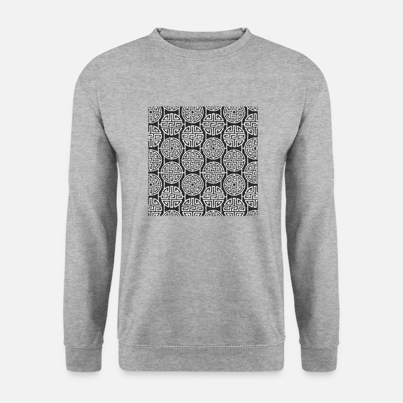 Chinese pattern - Unisex Sweatshirt - salt & pepper