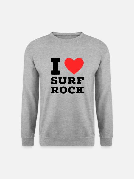 I love surf rock - Unisex Sweatshirt - salt & pepper