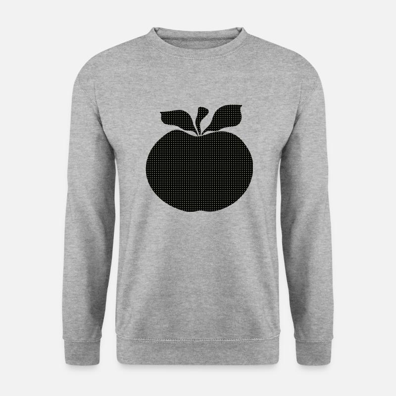 Apfel - Unisex Pullover - Weißgrau meliert