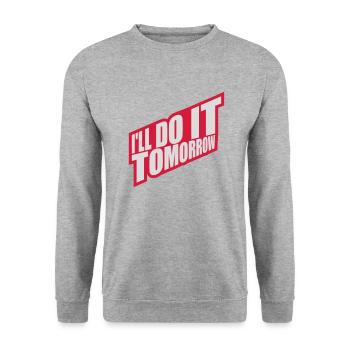 Citation de Do It Tomorrow - Sweat-shirt Unisexe - gris chiné - Devant - Alina (178cm) & Michal (187cm)