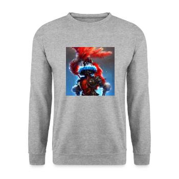 Series: distopia of christmas - Unisex Sweatshirt - salt & pepper - Front - Alina (178cm) & Michal (187cm)