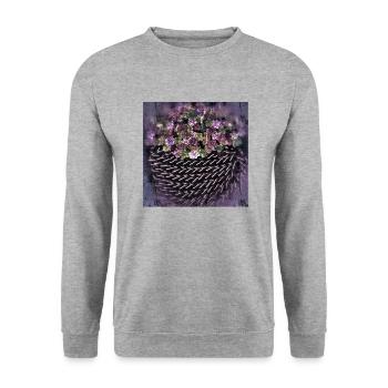Rose - Sweat-shirt Unisexe - gris chiné - Devant - Alina (178cm) & Michal (187cm)