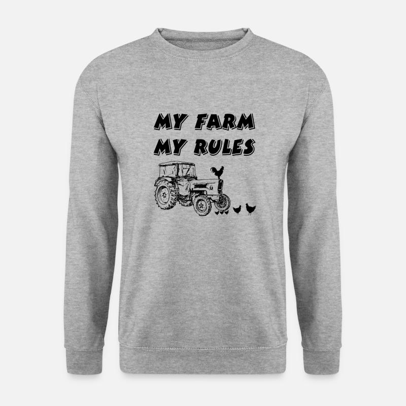 Bauernhof - Unisex Pullover - Weißgrau meliert