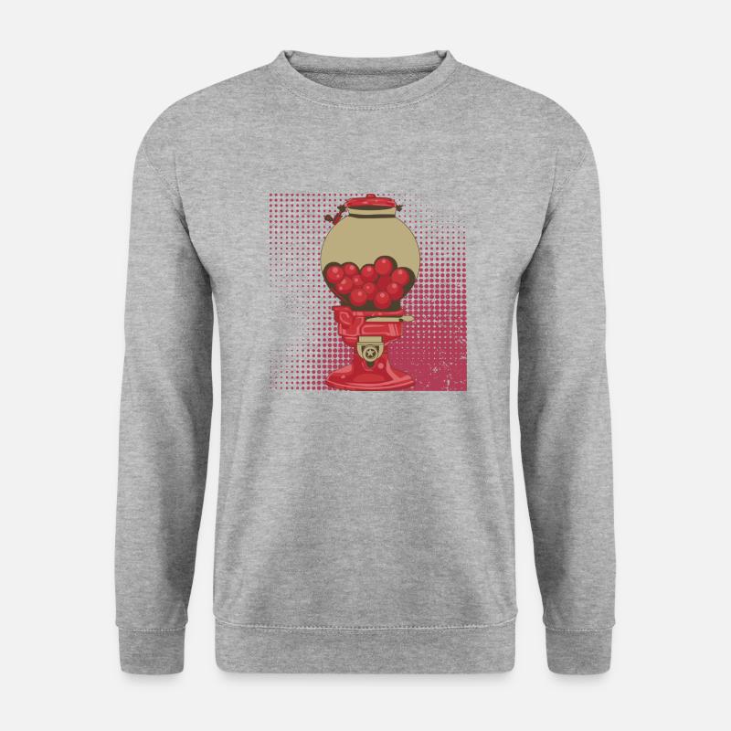 Kaugummiautomat - Unisex Pullover - Weißgrau meliert
